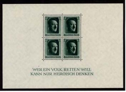 GE B102  Hitler Birthday Souvenir Sheet 1937